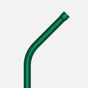 Poste recto lacado verde con visera